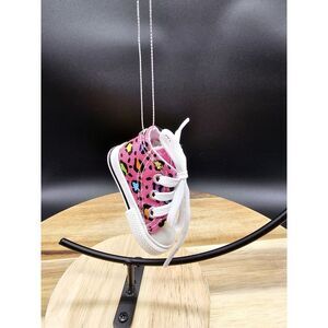 Christmas Ornament Glittery High Top Pink Cheetah Sneaker Ornament‎